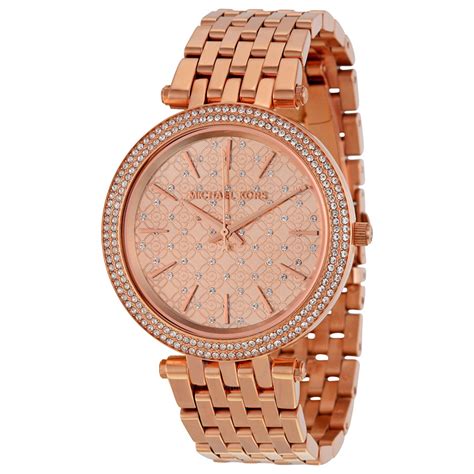 michael kors lady gold rose heart shaped watch